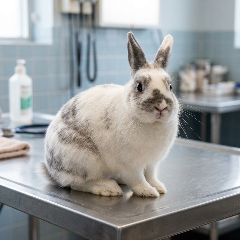 Conejo en clínica veterinaria Vetex Barcelona